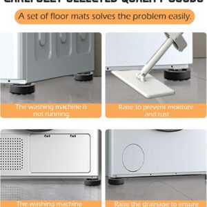 Washing Machine Vibration Dampers - Washing Machine Feet - Anti-Vibration Pads - Appliance Accessories - Sound Dampener - Washing Machine Riser - Anti-Slip Mat - Dryer Accessories - Vibration Damper - Floor Protection - Washing Machine Damper - Black - Pa - Image 7