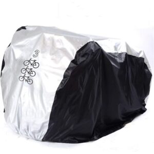 Bike Cover Waterproof 210T Nylon for 2 to 3 Bikes UV Resistant