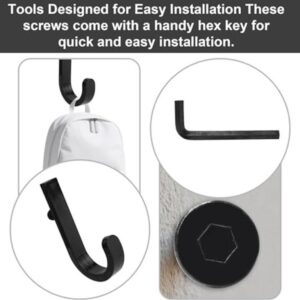 Set Of 16 Storage Hooks For Suncast, 5 Black J-Shaped Tool Hooks Organizer With Long Wrench Short Screw Compatible With Suncast/Craftsman Storage Accessories – Nice N Cheap Variety Store Set Of 16 Storage Hooks For Suncast, 5 Black J-Shaped Tool Hooks Organizer With Long Wrench Short Screw Compatible With Suncast/Craftsman Storage Accessories - Image 4