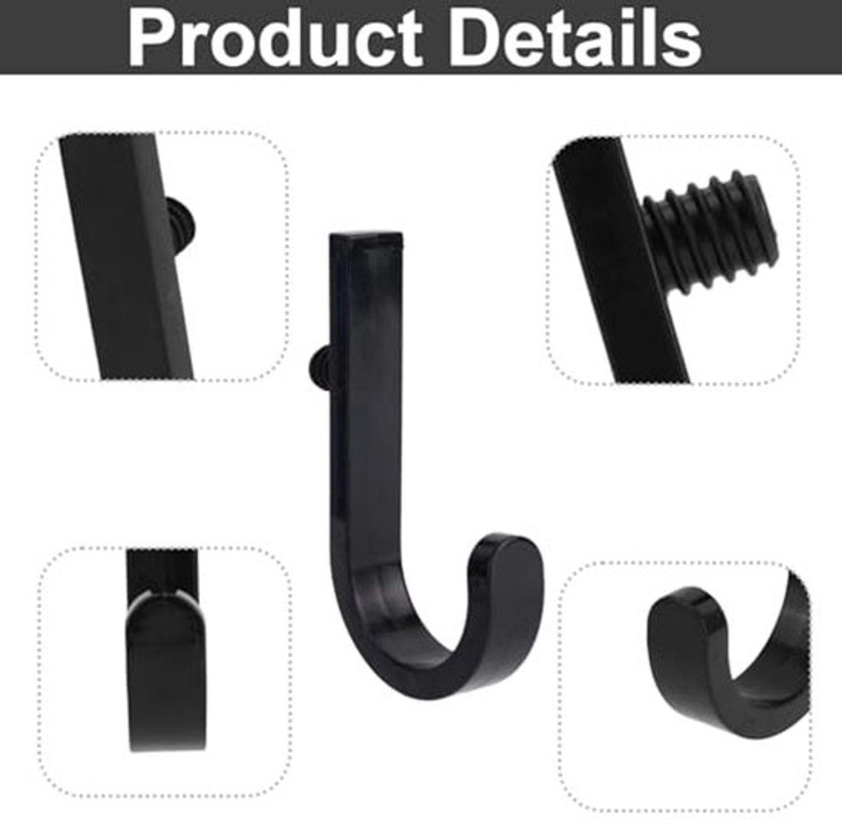 Set Of 16 Storage Hooks For Suncast, 5 Black J-Shaped Tool Hooks Organizer With Long Wrench Short Screw Compatible With Suncast/Craftsman Storage Accessories – Nice N Cheap Variety Store Set Of 16 Storage Hooks For Suncast, 5 Black J-Shaped Tool Hooks Organizer With Long Wrench Short Screw Compatible With Suncast/Craftsman Storage Accessories - Image 7
