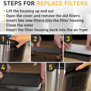 12 Pcs Replacement Odor Erase Air Filters,White Replacement Filters For 6Qt Instant Vortex Plus Air Fryer With Clearcook – Nice N Cheap Variety Store 12 Pcs Replacement Odor Erase Air Filters,White Replacement Filters For 6Qt Instant Vortex Plus Air Fryer With Clearcook - Image 3