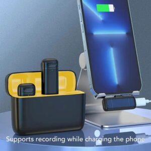 Wireless Lavalier Microphone Set - Yellow Inner Case – Nice N Cheap Variety Store Wireless Lavalier Microphone Set - Yellow Inner Case - Image 2