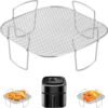 Square Air Fryer Rack - Air Fryer Baking Pan - Air Fryer Accessories - Stainless Steel - 20 Cm Product Image Nice N Cheap Variety Store