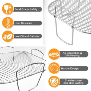 Square Air Fryer Rack - Air Fryer Baking Pan - Air Fryer Accessories - Stainless Steel - 20 Cm – Nice N Cheap Variety Store Square Air Fryer Rack - Air Fryer Baking Pan - Air Fryer Accessories - Stainless Steel - 20 Cm - Image 2
