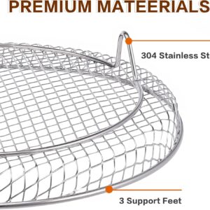 Multi-Layer Air Fryer Rack (3 Round Layers) - Air Fryer Baking Pan - Air Fryer Grid - 304 Stainless Steel - Safe To Use In Air Fryers, Steam Ovens, Regular Ovens And Dishwashers - Image 3