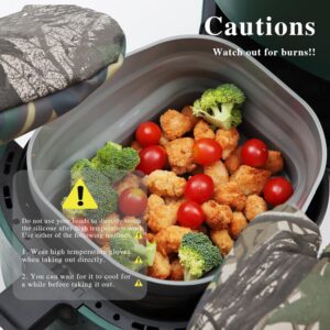Rectangle Air Fryer Liner, Reusable Silicone Round Air Fryer Pot,Non-Stick Oil Filter Design 100% Food-Grade Kitchen Mat, 20Cm Large Replacement Accessories For Air Fryer(Grey) - Image 5