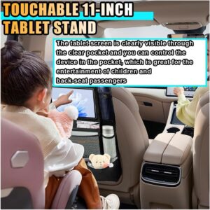 2Pcs Car Backseat Organizer, Automotive Kick Mats Back Seat Protector For Kids, Vehicle Storage Organizer With 9 Pockets &Amp; Touch Screen Tablet Holder, Auto Travel Accessories For Truck Suv (Black) - Image 3
