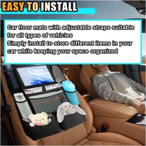 2Pcs Car Backseat Organizer, Automotive Kick Mats Back Seat Protector For Kids, Vehicle Storage Organizer With 9 Pockets &Amp; Touch Screen Tablet Holder, Auto Travel Accessories For Truck Suv (Black) - Image 6