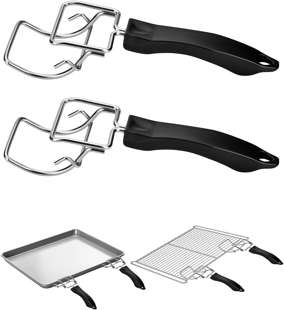 2-Piece Air Fryer Oven Baking Tray Puller Set - Oven Rack Puller Clip Handle Accessory For Air Fryers And Ovens – Nice N Cheap Variety Store 2-Piece Air Fryer Oven Baking Tray Puller Set - Oven Rack Puller Clip Handle Accessory For Air Fryers And Ovens