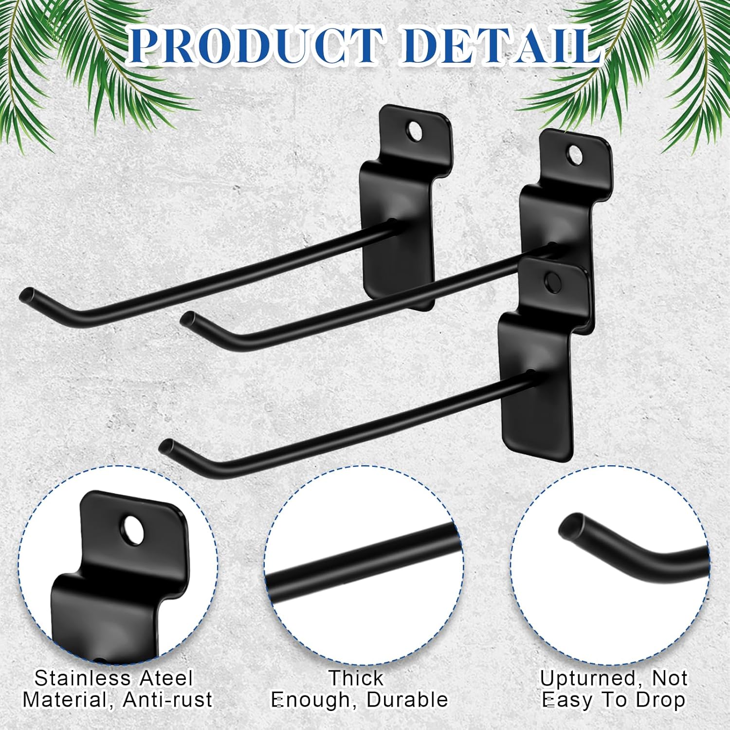 200 Pcs 6 Inches Slatwall Hooks Accessories Black Slat Wall Hanging Hangers Metal Retail Hooks Shelf Brackets Pegs For Pegboard Garage Display – Nice N Cheap Variety Store 200 Pcs 6 Inches Slatwall Hooks Accessories Black Slat Wall Hanging Hangers Metal Retail Hooks Shelf Brackets Pegs For Pegboard Garage Display - Image 3