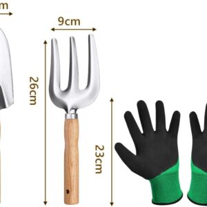Petluno Garden Tool Set, 3-Piece Garden Tool, Stainless Steel Hand Tools, Gift Set With Ergonomic Handles, Including A Wide Spade - Image 2