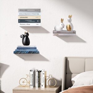 Invisible Floating Bookshelf - Modern White Wall Mount Metal Shelves For Room, Bedroom Bookcase, Small Bookshelf With Minimalist Design, Sleek Storage For Books &Amp; Decoratives（6Pcs） - Image 7