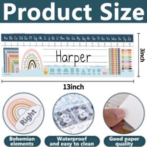Student Desk Name Tags For Classroom- Waterproof Boho Desk Reference Nameplates- Traditional Manuscript Place Value Chart &Amp; More Math Classroom Essentials,Classroom Must Haves（30Pcs） - Image 2