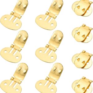 19mm x 31mm Shoe Clips, 10 Pcs Flat Blank Clips Supplies Embellishments for DIY Crafts Decoration Project Shoes Gold