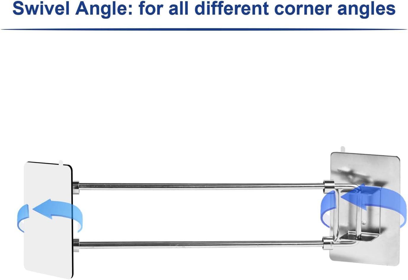 Safoner Rv Shower Corner Storage Bar- Adjustable Stainless Steel Rod For Corner Shelves In Camper, Length 7.9-13.7 Inches- Rv Bathroom Organization Must Have Accessories (2 Pack – Nice N Cheap Variety Store Safoner Rv Shower Corner Storage Bar- Adjustable Stainless Steel Rod For Corner Shelves In Camper, Length 7.9-13.7 Inches- Rv Bathroom Organization Must Have Accessories (2 Pack - Image 3