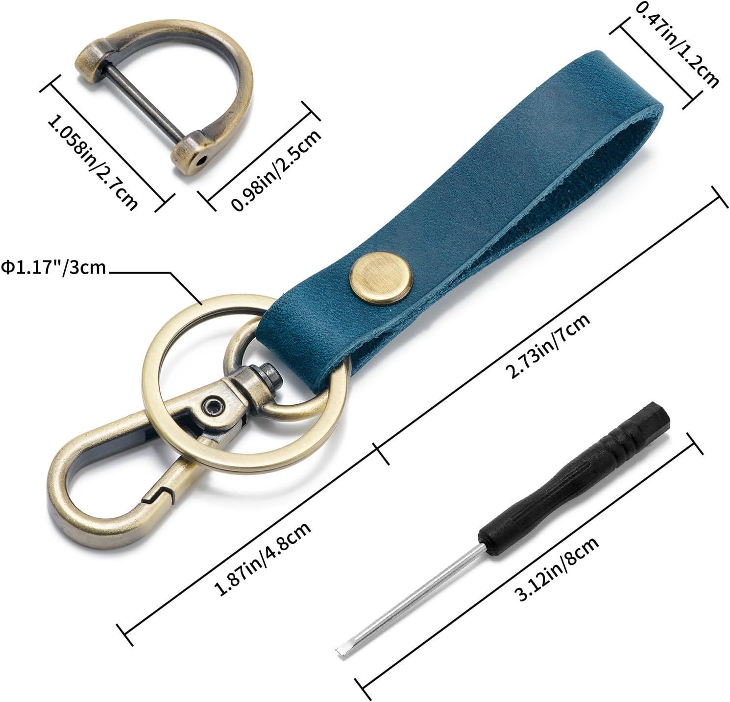 Leather Car Keychain Holder With Carabiner Clip – Nice N Cheap Variety Store Leather Car Keychain