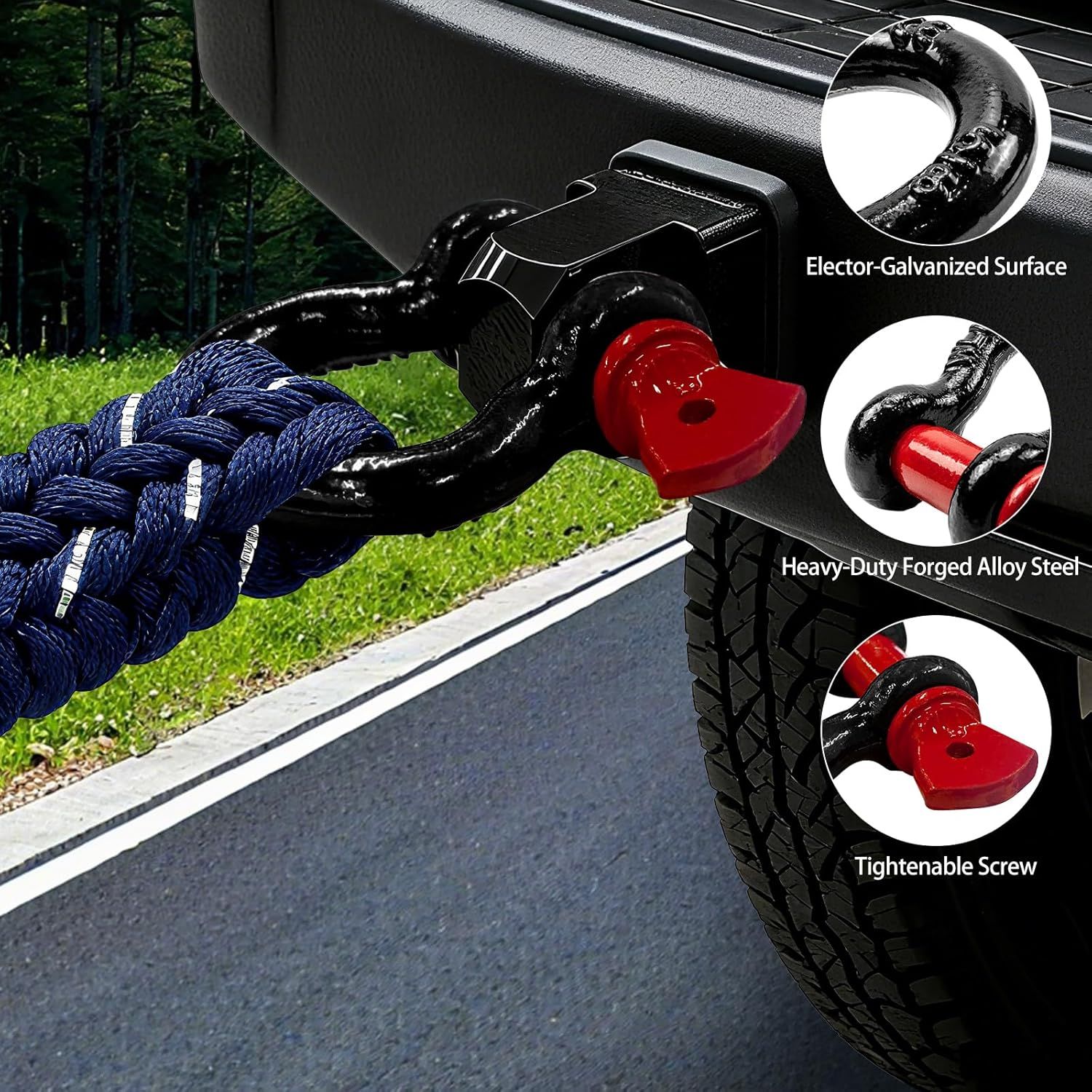 6 Pack 5/8&Quot; D Ring Shackles | 3.25 Ton Heavy Duty – Nice N Cheap Variety Store D Ring Shackles