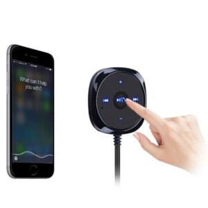 Bluetooth Car Receiver Aux Wireless Adapter Dongle Black – Nice N Cheap Variety Store Wireless Bluetooth Car Adapter Mounted On A Vehicle Dashboard Next To A Stereo System