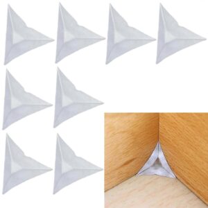 100 pieces triangle clear anti-dust corner protectors bulk pack layout