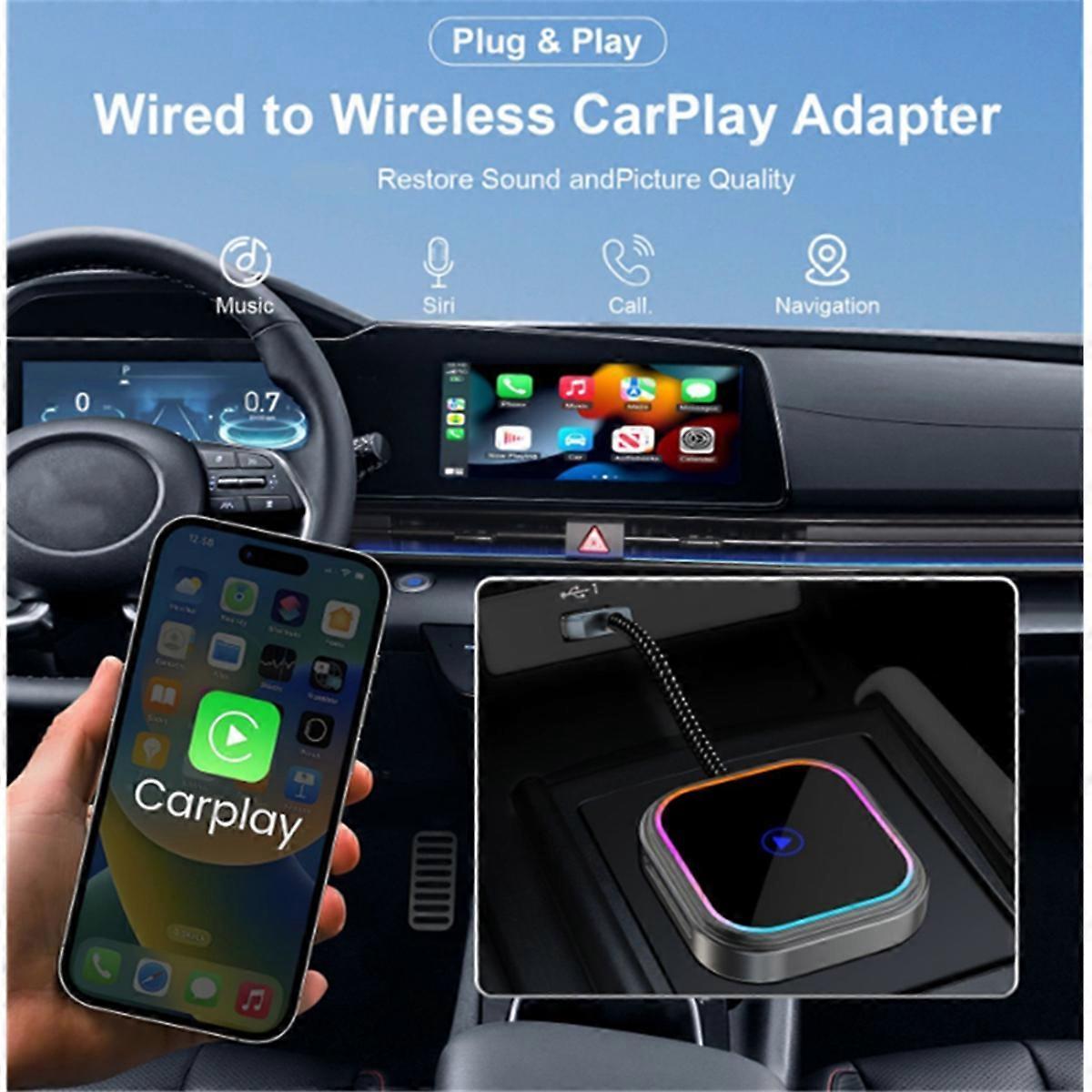 2-In-1 Wireless Carplay Adapter For Android Auto Audio – Nice N Cheap Variety Store Black Aluminium Wireless Car Adapter Plugged Into A Center Console Usb Port
