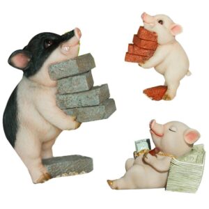 Lovely Moving Brick Reading Book Pig Ornament Home Desktop Decor Resin Craft-5# – Nice N Cheap Variety Store Lovely Moving Brick Reading Book Pig Ornament Home Desktop Decor Resin Craft-5# - Image 2