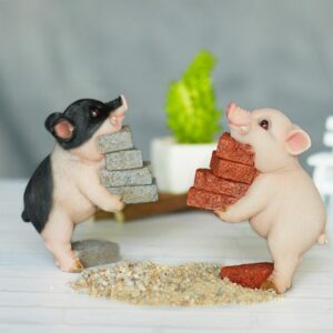 Lovely Moving Brick Reading Book Pig Ornament Home Desktop Decor Resin Craft-5# – Nice N Cheap Variety Store Lovely Moving Brick Reading Book Pig Ornament Home Desktop Decor Resin Craft-5# - Image 3