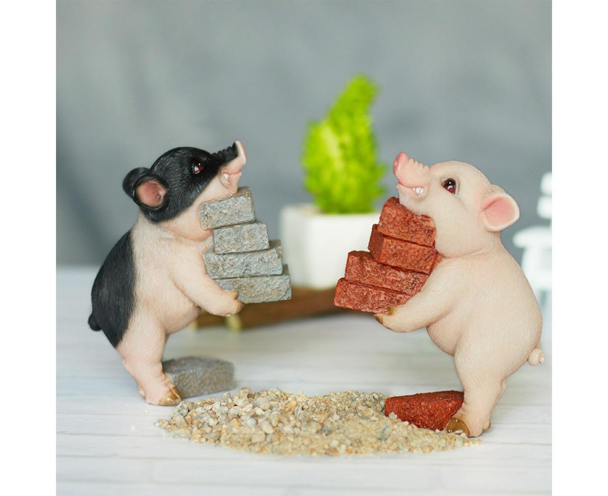 Lovely Moving Brick Reading Book Pig Ornament Home Desktop Decor Resin Craft-5# – Nice N Cheap Variety Store Lovely Moving Brick Reading Book Pig Ornament Home Desktop Decor Resin Craft-5# - Image 3