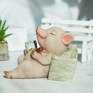 Lovely Moving Brick Reading Book Pig Ornament Home Desktop Decor Resin Craft-5# – Nice N Cheap Variety Store Lovely Moving Brick Reading Book Pig Ornament Home Desktop Decor Resin Craft-5# - Image 4