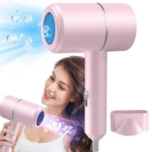 Negative Ion High Power Hair Dryer Pink Lightweight Compact