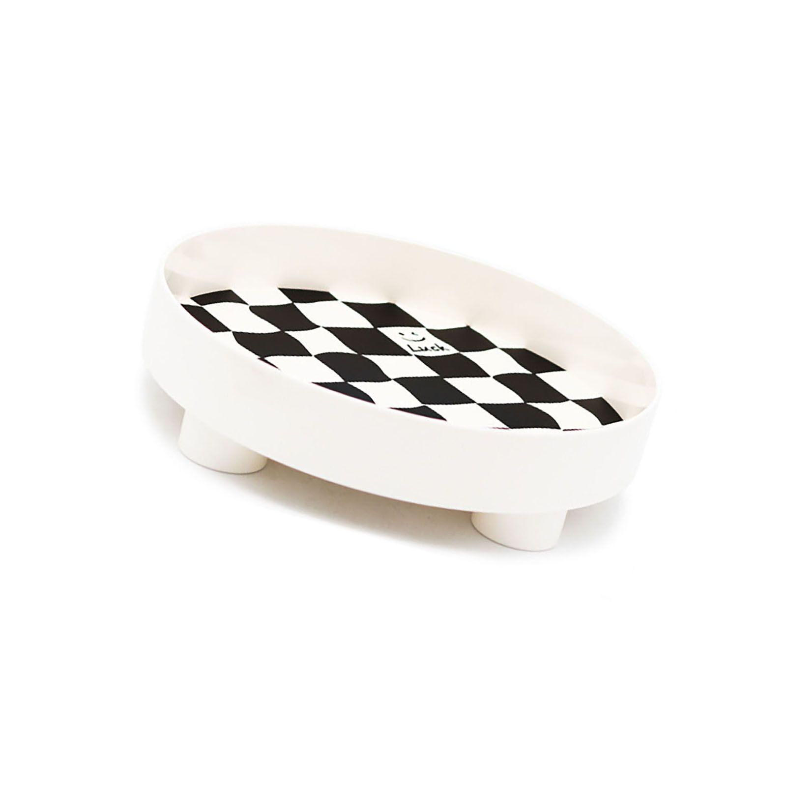 Checkerboard Storage Tray White Small – Nice N Cheap Variety Store Checkerboard Storage Tray