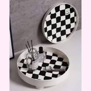 Checkerboard Storage Tray White Small – Nice N Cheap Variety Store Checkerboard Storage Tray