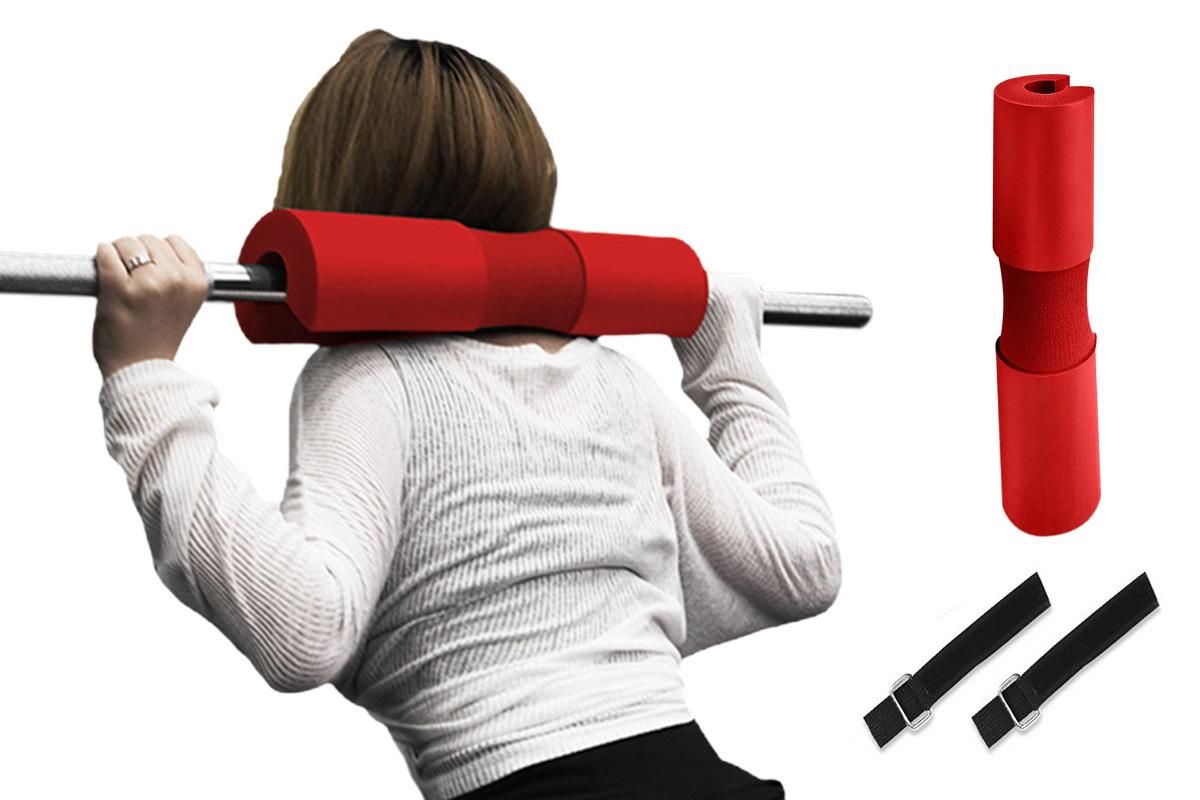 Red Barbell Pad For Squats, Lunges &Amp; Hip Thrusts – Nice N Cheap Variety Store Barbell Pad