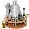 Cocktail Shaker Set Bartender Kit With Bamboo Frame And 12 Pieces Stainless Steel Bar Tool Set – Nice N Cheap Variety Store Cocktail Shaker Set Bartender Kit With Bamboo Frame And 12 Pieces Stainless Steel Bar Tool Set Product Image Nice N Cheap Variety Store