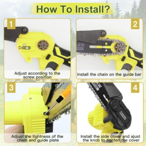 36V 8&Quot; Mini Cordless Electric Chainsaw 2Xbattery 36V Wood Cutter Rechargeable - Image 7
