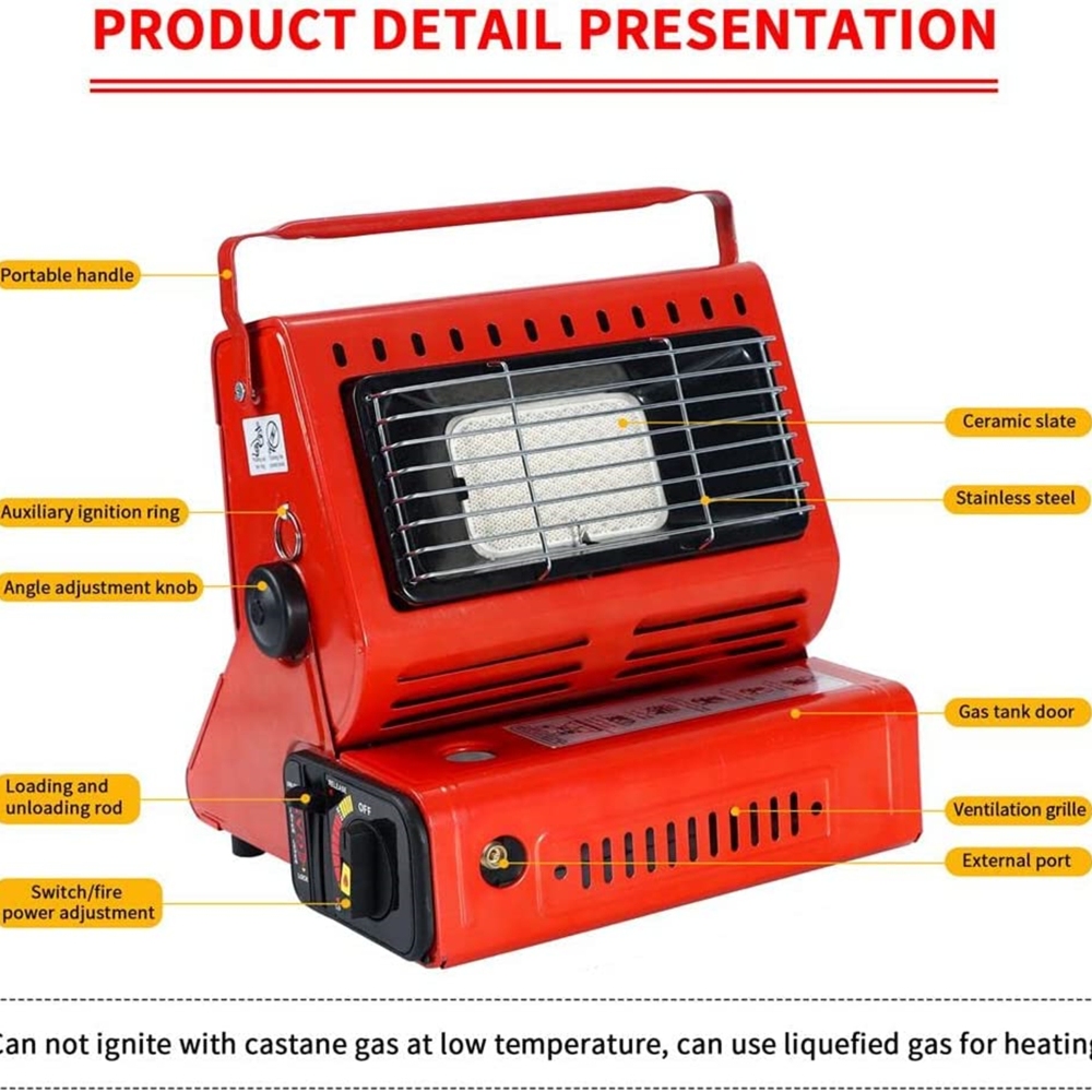 Portable Butane Gas Heater Camping Camp Tent Outdoor Hiking Camper Survival Red – Nice N Cheap Variety Store Portable Butane Gas Heater Camping Camp Tent Outdoor Hiking Camper Survival Red - Image 4