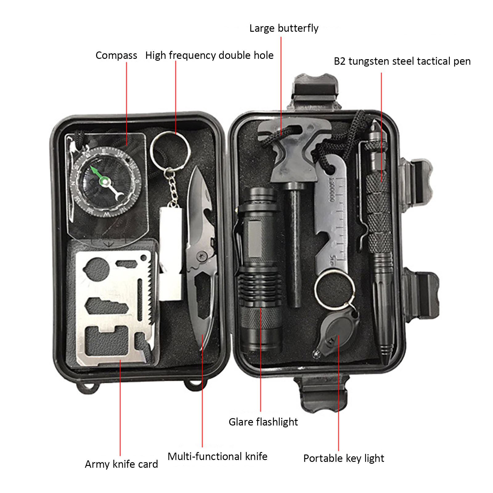 Camping Tool Emergency Survival Equipment Set Outdoor Sport Tactical Hiking Kit – Nice N Cheap Variety Store Camping Tool Emergency Survival Equipment Set Outdoor Sport Tactical Hiking Kit - Image 7