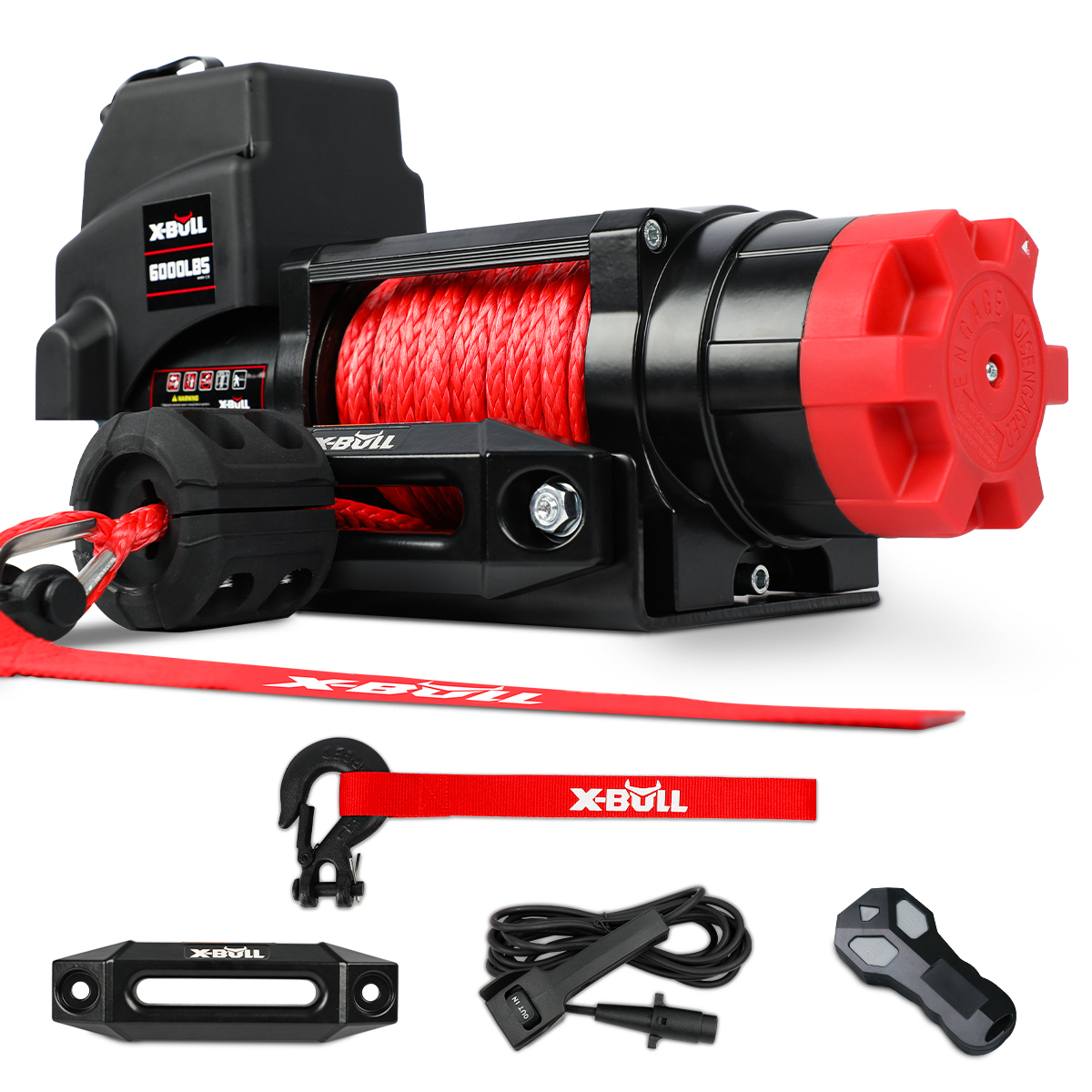 X-Bull Electric Winch 12V 6000Lbs Synthetic Rope Wireless Remote Atv Utv Boat Trailer 4Wd – Nice N Cheap Variety Store X-Bull Electric Winch 12V 6000Lbs Synthetic Rope Wireless Remote Atv Utv Boat Trailer 4Wd - Image 2
