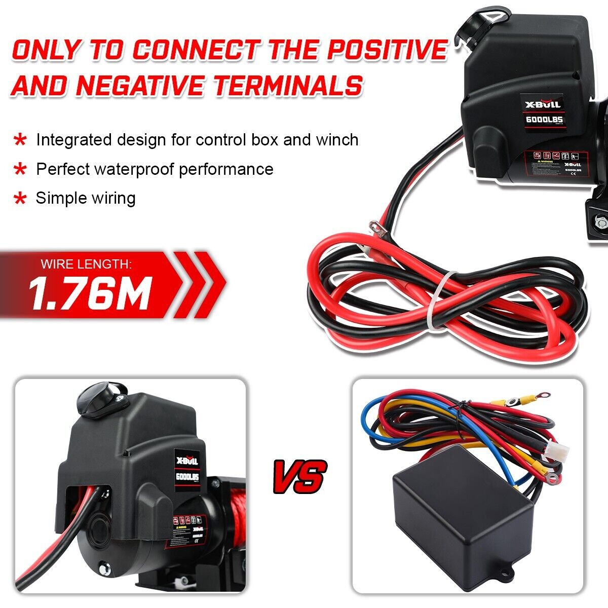 X-Bull Electric Winch 12V 6000Lbs Synthetic Rope Wireless Remote Atv Utv Boat Trailer 4Wd – Nice N Cheap Variety Store X-Bull Electric Winch 12V 6000Lbs Synthetic Rope Wireless Remote Atv Utv Boat Trailer 4Wd - Image 4