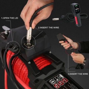 X-Bull Electric Winch 12V Synthetic Rope Wireless 14500Lb Remote 4X4 4Wd Boat - Image 4