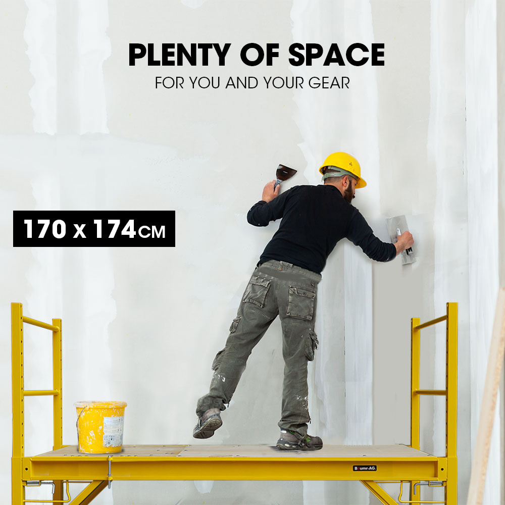 Baumr-Ag Adjustable Mobile Scaffolding, 450Kg Capacity, With Trapdoor Hatch – Nice N Cheap Variety Store Baumr-Ag Adjustable Mobile Scaffolding, 450Kg Capacity, With Trapdoor Hatch - Image 3