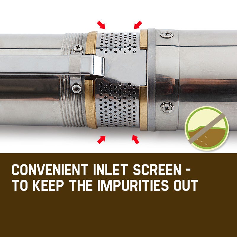 1Hp Submersible Bore Water Pump Deep Well Irrigation Stainless Steel 240V – Nice N Cheap Variety Store 1Hp Submersible Bore Water Pump Deep Well Irrigation Stainless Steel 240V - Image 4