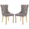 Aaden 2X Velvet Dining Chairs With Golden Metal Legs-Grey Product Image Nice N Cheap Variety Store