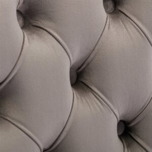 Aaden 2X Velvet Dining Chairs With Golden Metal Legs-Grey - Image 12
