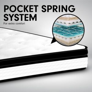 Laura Hill Queen Mattress Bed Size Euro Top 5 Zone Spring Foam 32Cm Bedding Pocket – Nice N Cheap Variety Store Laura Hill Queen Mattress Bed Size Euro Top 5 Zone Spring Foam 32Cm Bedding Pocket - Image 10