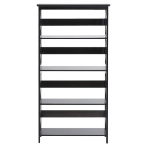 Sarantino Daphne 5-Tier Cross Panel Bookshelf – Nice N Cheap Variety Store Sarantino Daphne 5-Tier Cross Panel Bookshelf - Image 3