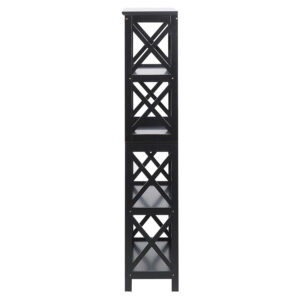 Sarantino Daphne 5-Tier Cross Panel Bookshelf – Nice N Cheap Variety Store Sarantino Daphne 5-Tier Cross Panel Bookshelf - Image 5