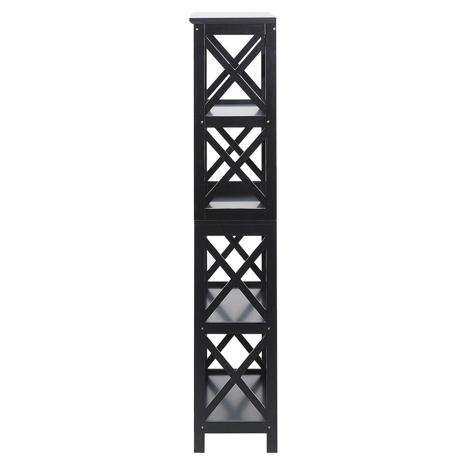Sarantino Daphne 5-Tier Cross Panel Bookshelf – Nice N Cheap Variety Store Sarantino Daphne 5-Tier Cross Panel Bookshelf - Image 5