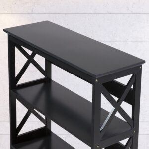 Sarantino Daphne 5-Tier Cross Panel Bookshelf – Nice N Cheap Variety Store Sarantino Daphne 5-Tier Cross Panel Bookshelf - Image 7