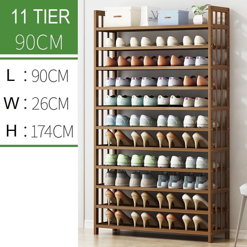 11 Tier Tower Bamboo Wooden Shoe Rack Corner Shelf Stand Storage Organizer – Nice N Cheap Variety Store 11 Tier Tower Bamboo Wooden Shoe Rack Corner Shelf Stand Storage Organizer