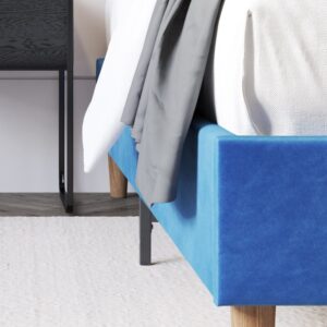 Velvet Blue Bed Frame – Double – Nice N Cheap Variety Store Velvet Blue Bed Frame – Double - Image 15